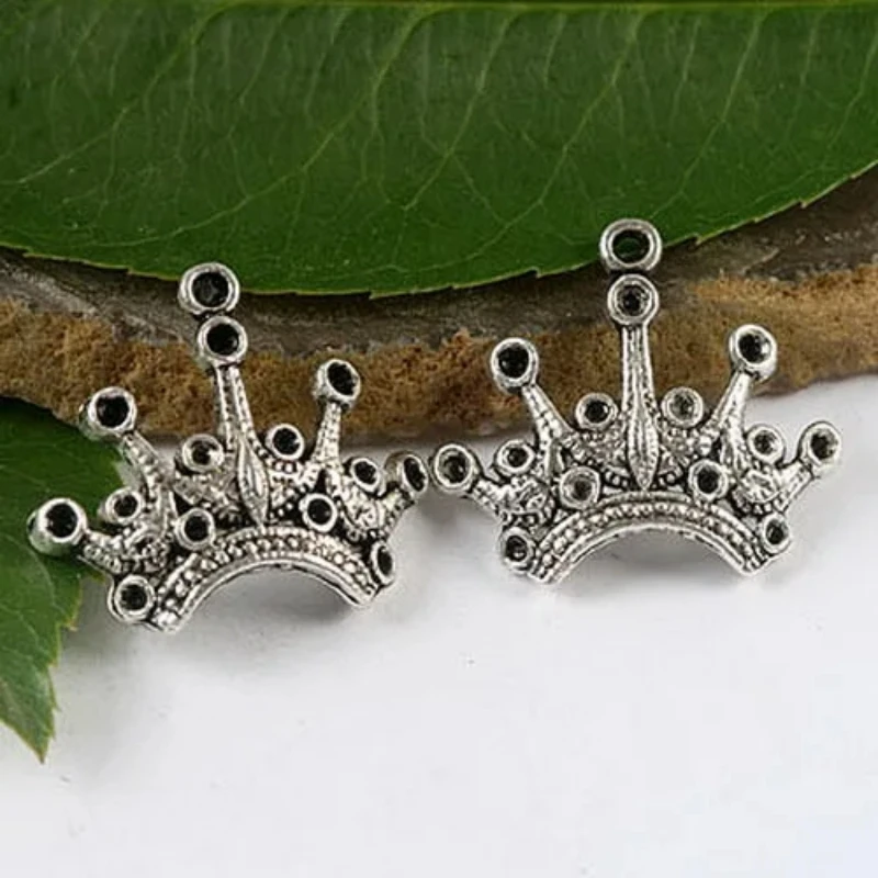 

10pcs 17*24mm Tibetan Silver Tone Crown Charms H1557 Charms for Jewelry Making