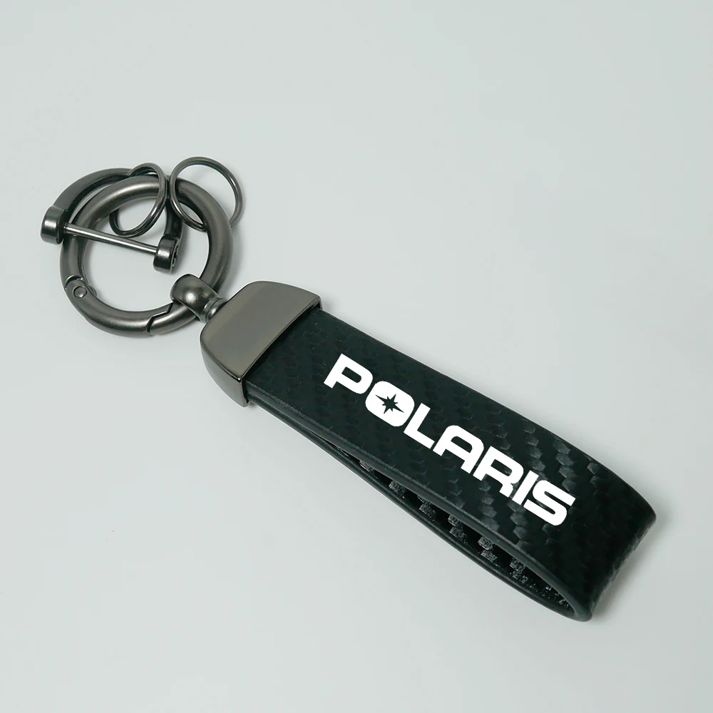 Car Keychain POLARIS Keyring Carbon Fiber Grain Keyring Motorcycle