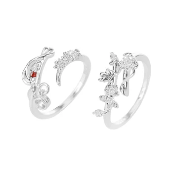 애니메이션 천관시푸 반지 천국 공식 축복, 화청 시련, 조정 가능한 유니섹스 커플 반지, 쥬얼리 액세서리 선물