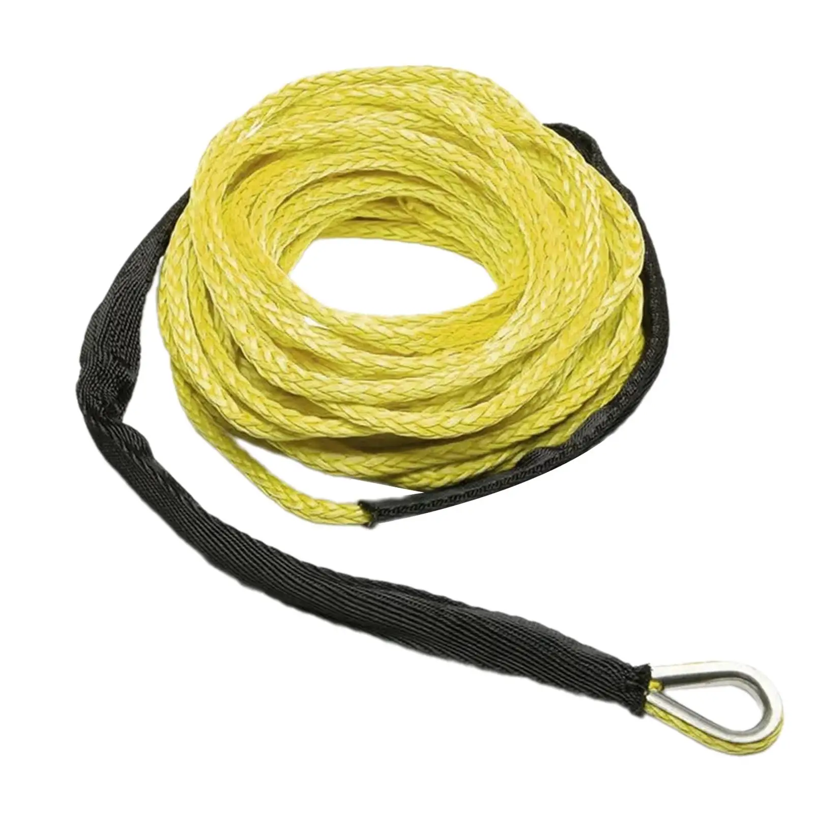 Synthetic Winch Rope Tow Rope 15M Heavy Duty Tow Strap 7700lbs Towing Rope Trailer Rope for Boat Car SUV UTV Accessories