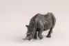 Rare Chinese copper rhino Figure statue collect bronze good stand table decor 6