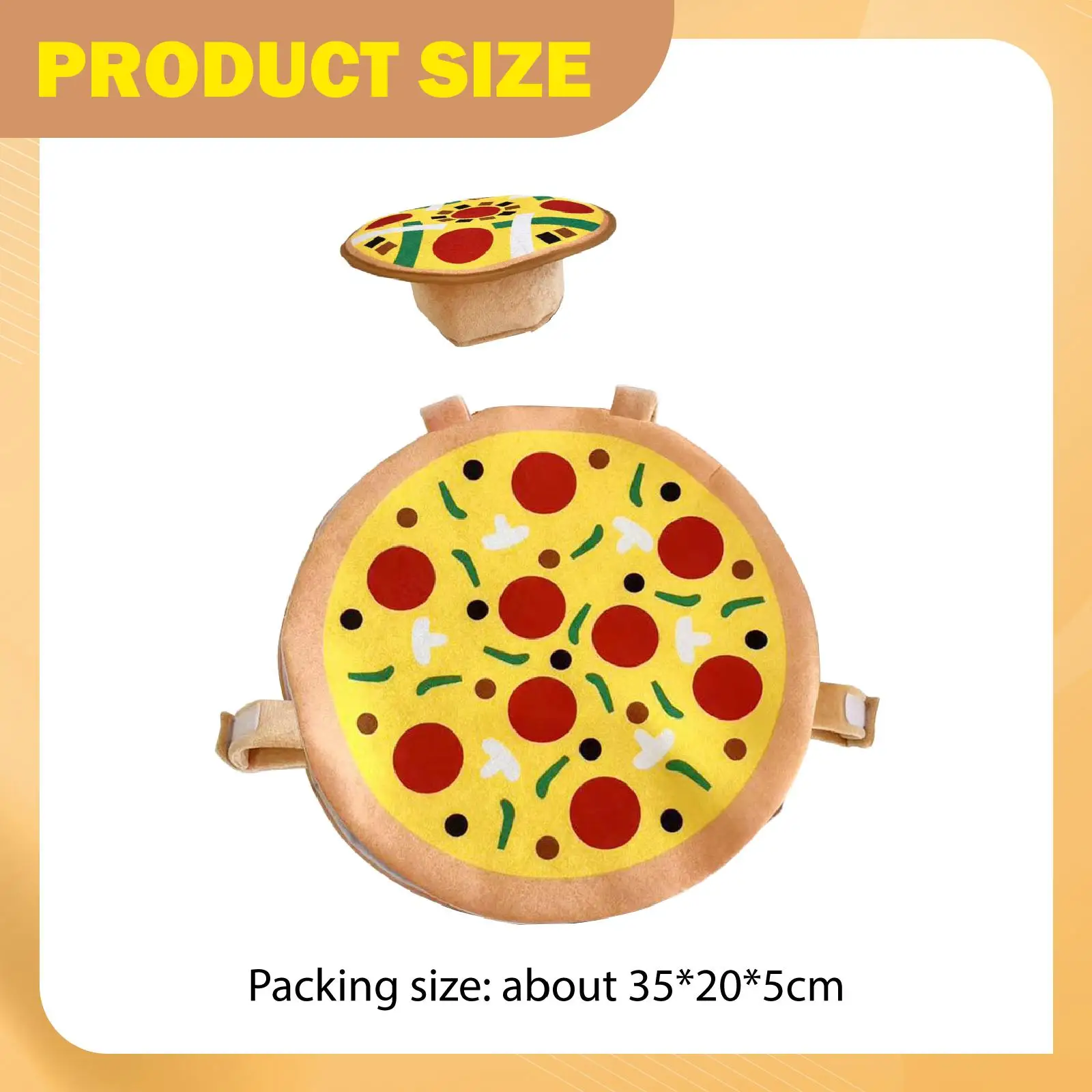 Halloween Pizza Costume with Hat Cartoon Funny Dress up Outfit for Holiday Photo Props Carnival Party Supplies Stage Performance Halloween Pizza Costume with Hat Cartoon Funny Dress up Outfit for Holiday Photo Props Carnival Party Supplies Stage Performance