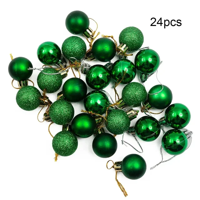 24pcs Small 3cm Christmas Baubles Balls for Tree Decoration 14