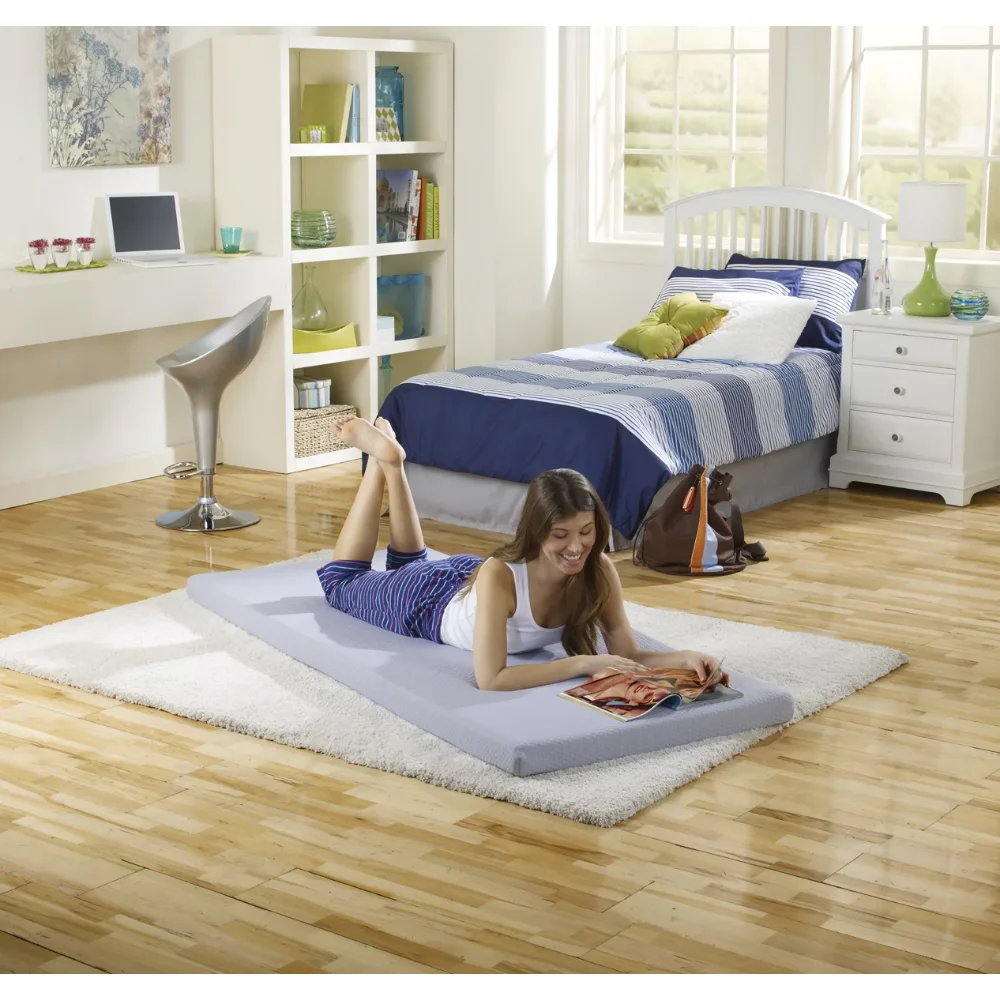 

Single Memory Foam Guest Roll Up Extra Portable Sleeping Mattress Bed Pad