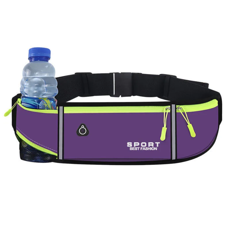 Unisex Sports Water Bottle Hip Waist Pack Waterproof Running Climbing Money Waist Bag Mobile Phone Bag Motorcycle Fanny Pack