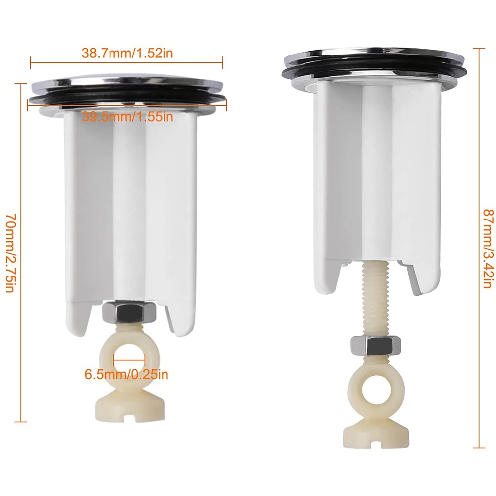

Wash Basin Plug 4cm Pop-Up Plug Replacement Drain Plug Stopper Copper Cover White For Insert Sink Wash Basin Household Accessory