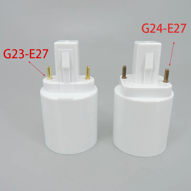 ABS LED G23/G24 To E27 Adapter Socket Halogen CFL Light Lamp Base Converter G23 to E27 Bulb Holder Adapter 2pin 85-265V lamp holder lamp bulb holder lamp base lamp socket adapter led lamp base