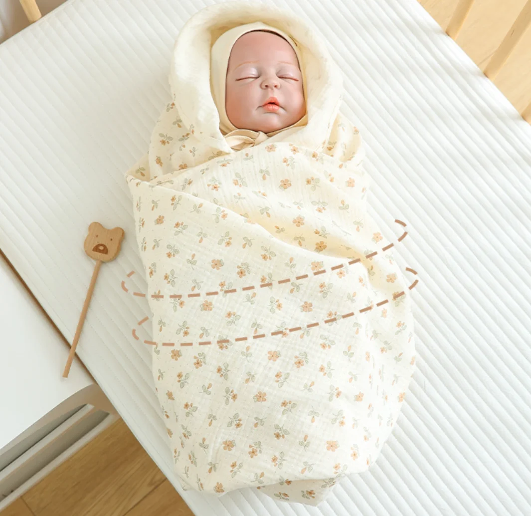Newborn Baby Muslin Swaddle Blanket For Boys Girls Floral Infant Receiving  Blankets Cotton Baby Blanket Swaddle Wrap Essential - AliExpress, image size:1065x1035