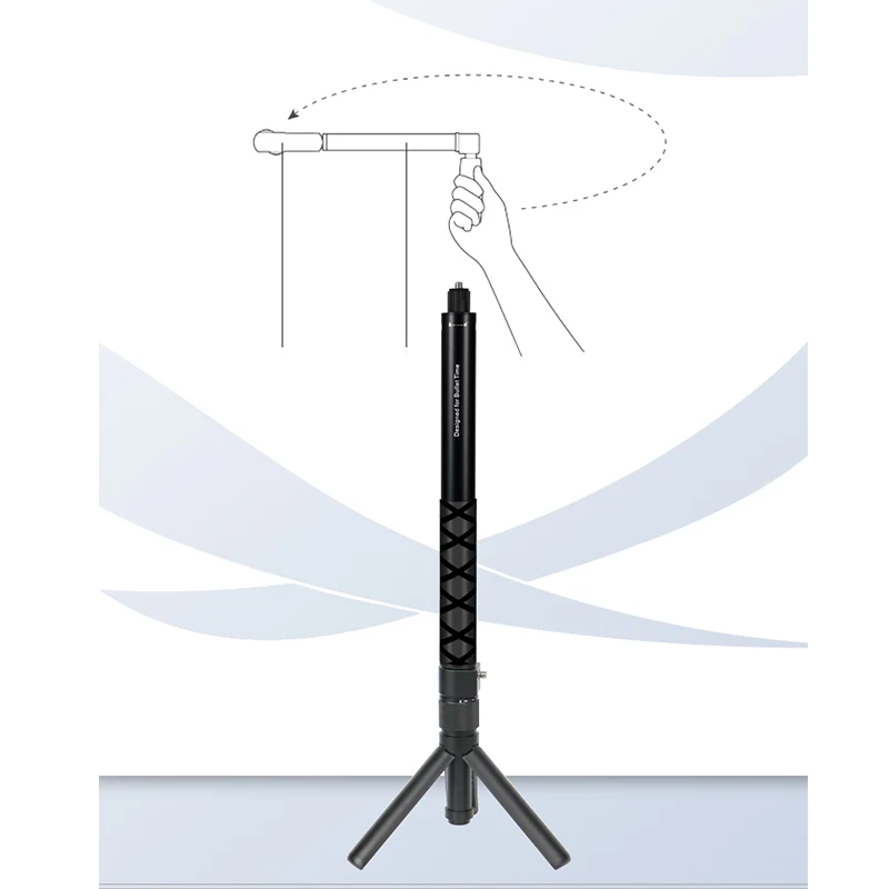VIDIFY Manico Bullet Time 1,2 M Per Insta360 X4/X3 - Bastone Invisibile 360°