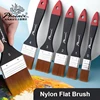 PHOENIX Flat Art Paint Brushes 1/3/5/8 Pcs Nylon Painting Brushes for Gesso, Acrylic, Watercolor, Wood, Wall, Furniture-Brush 1