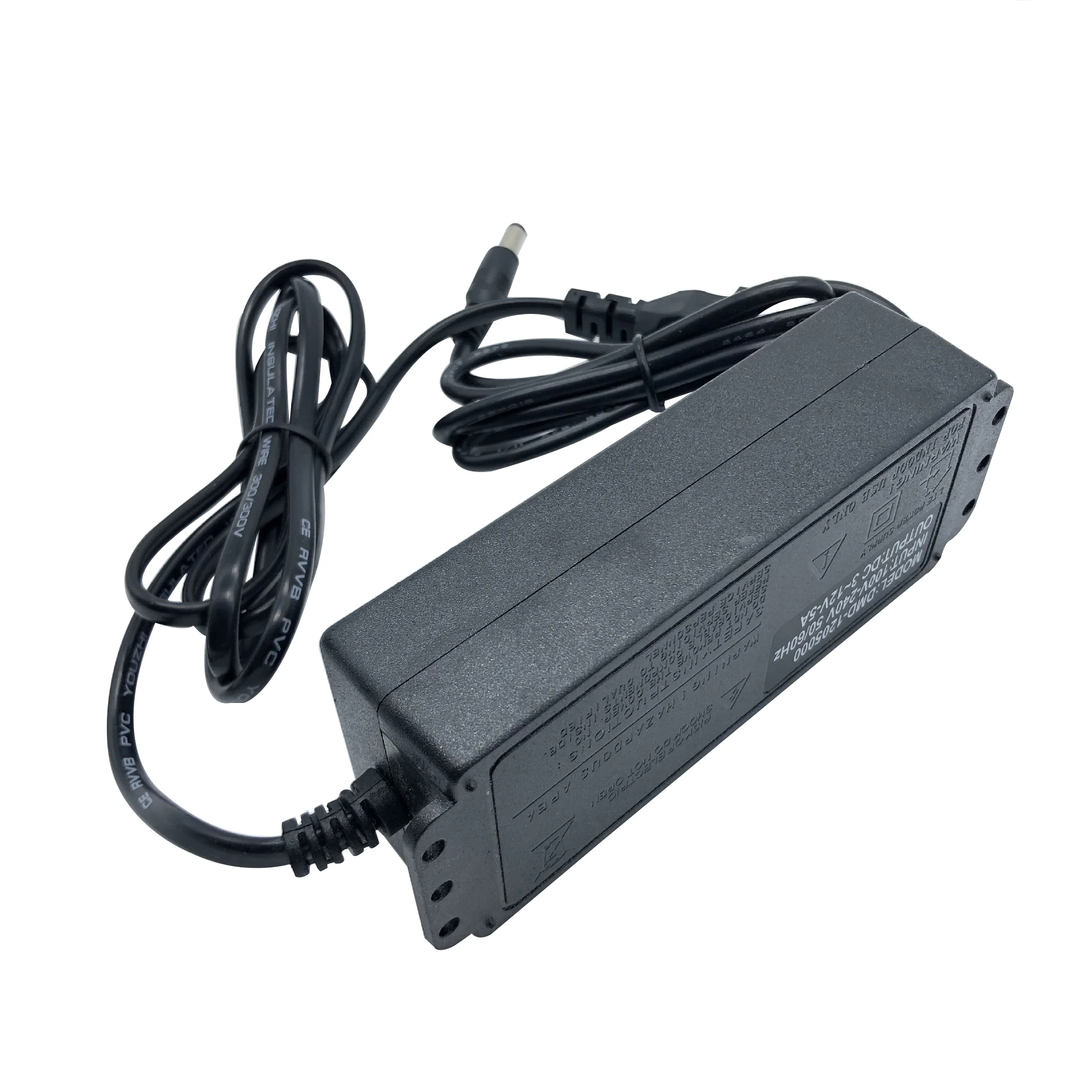 Universal Adjustable Power Supply with Display Screen - 3V to 24V, 5A/2A Output, US/EU Plug