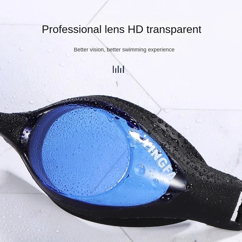 Anti Fog UV Protection Goggles YINGFA Swimming Eyewear Adjustable Swim Glasses With Nose Plug