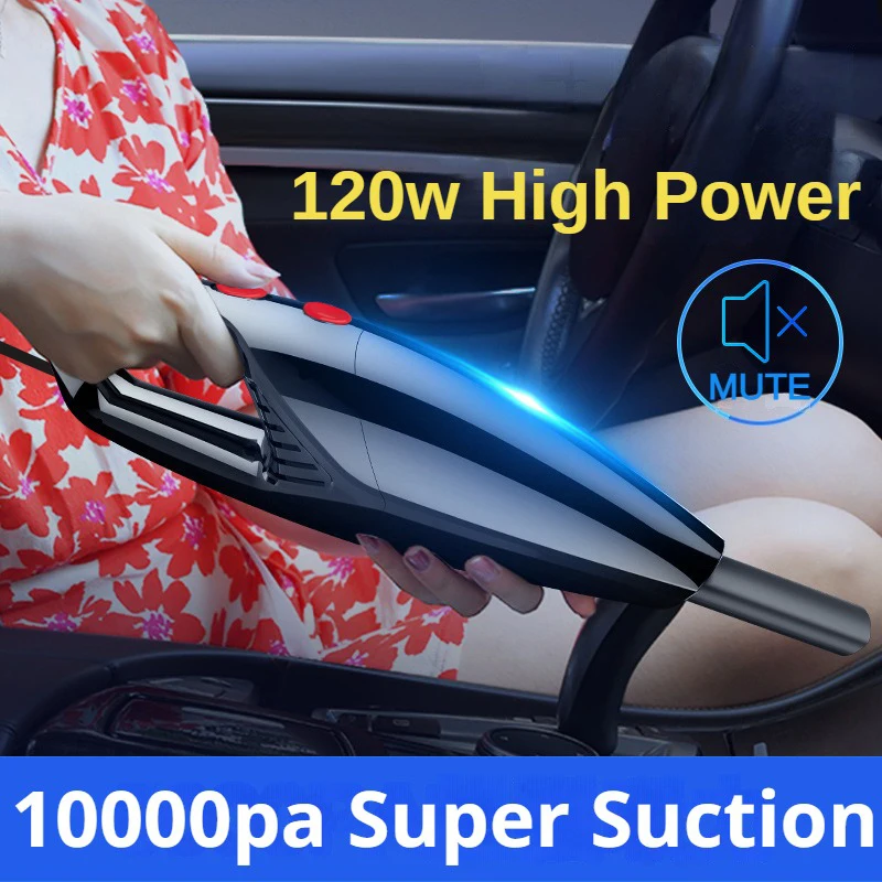 Aspiradora de coche de alta succión, miniaspirador de mano de doble uso,  húmedo y seco, 12V, 10000Pa - AliExpress