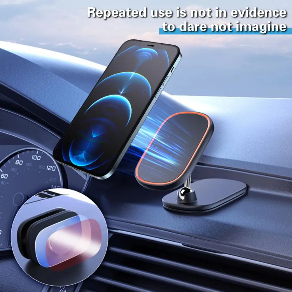 

Universal Magnetic Car Phone Holder Easy Install Adjustable Angle Driving Navigation Cell Phone Holder Hands Free Phone Stand