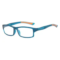 Ultralight Anti - Blue Light Square Reading Glasses - Strength 400 (Blue)