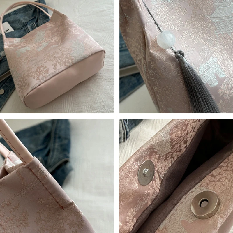 Women's Shoulder Bags New Chinese Style Temperament Elegant Advanced Retro Tote Bag Fashion Large Capacity All-match Handbags