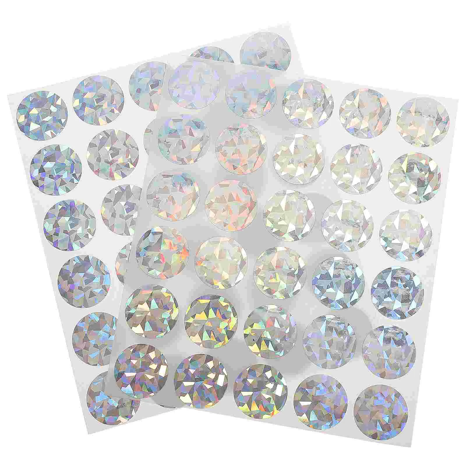 

2 Sheets Scratch Off Stickers Round Glitter Labels Peel and Stick DIY Labels