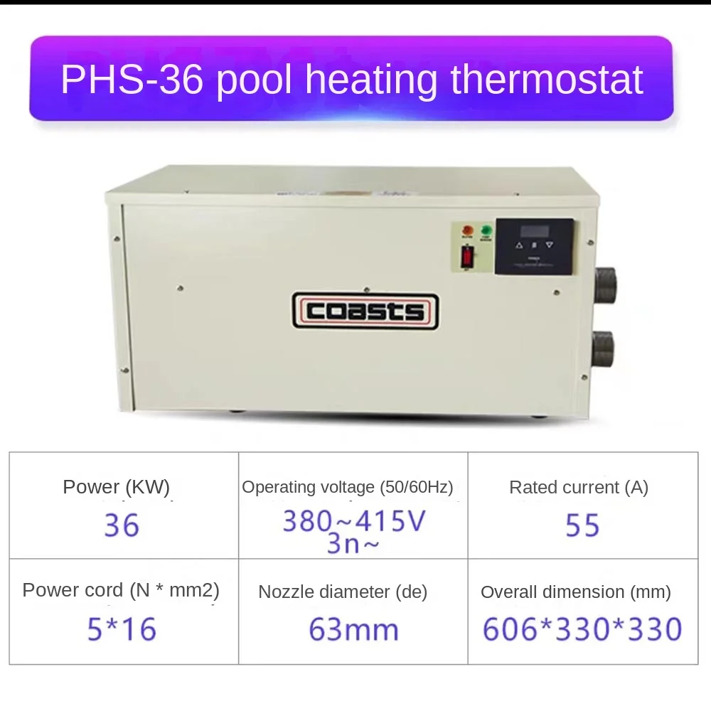36KW Electric Digital Water Heater Thermostat For Swimming Pool SPA Hot Tub Bath Water Heating 6