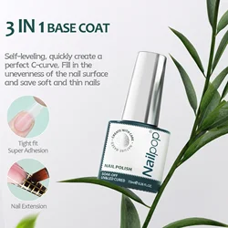 Gel Nail Polish Liner Set - 5 Vibrant Colors for DIY French Tips and Swirl Art (3 IN 1 BASE COAT)