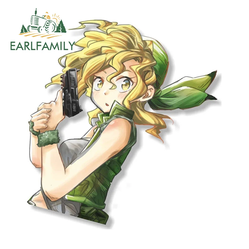 Earlfamily 13Cm X 12.1Cm Per Metal Slug Eri Cute Kawaii Arcade Game Car Stickers Cartoon Decalcomanie Alla Moda Vinile Car Wrap