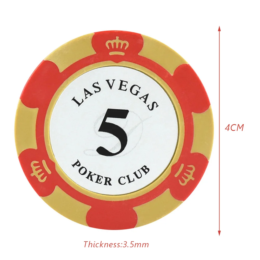 poker chips 1pc clay poker chip multi-denomination chips portable gambling-chips Las-Vegas coin for casinos coin poker chips entertainment