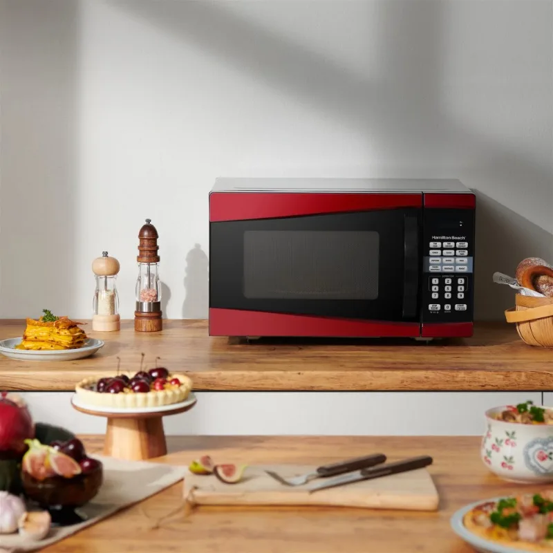 Hamilton Beach 0.9 Cu. ft. 900W Red Microwave oven - AliExpress