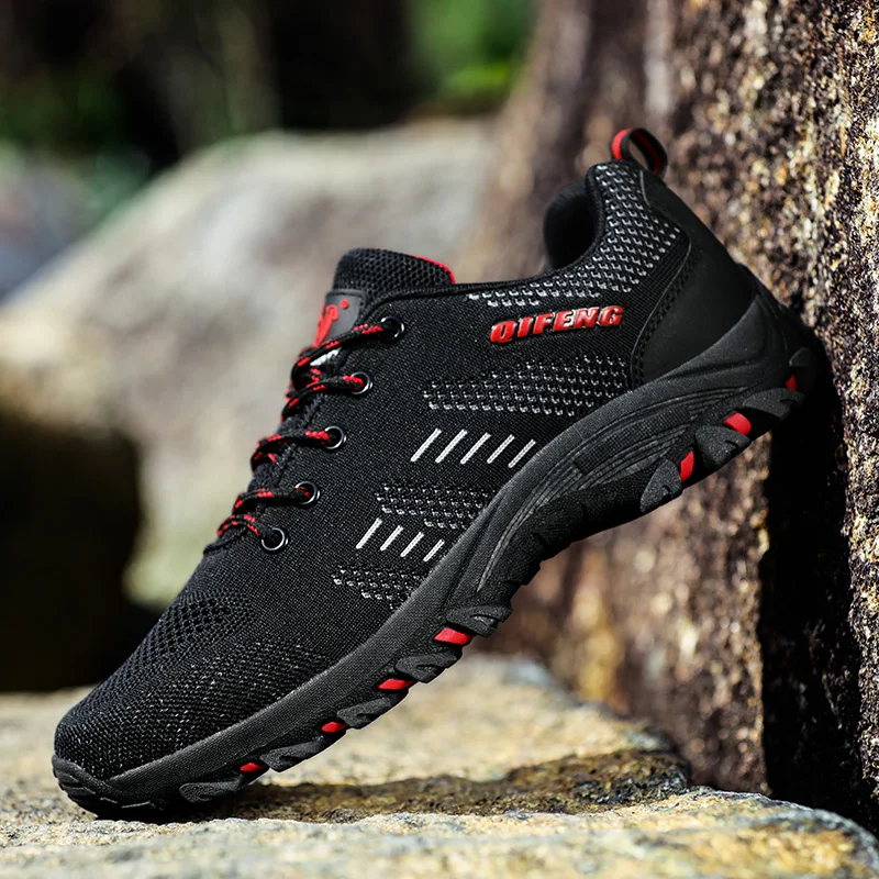 

Men Fashion New Climbing Hiking Shoes Training Outdoor Large Size Cowboy Camping Trekking Sneakers Breathable Tactical Footwear