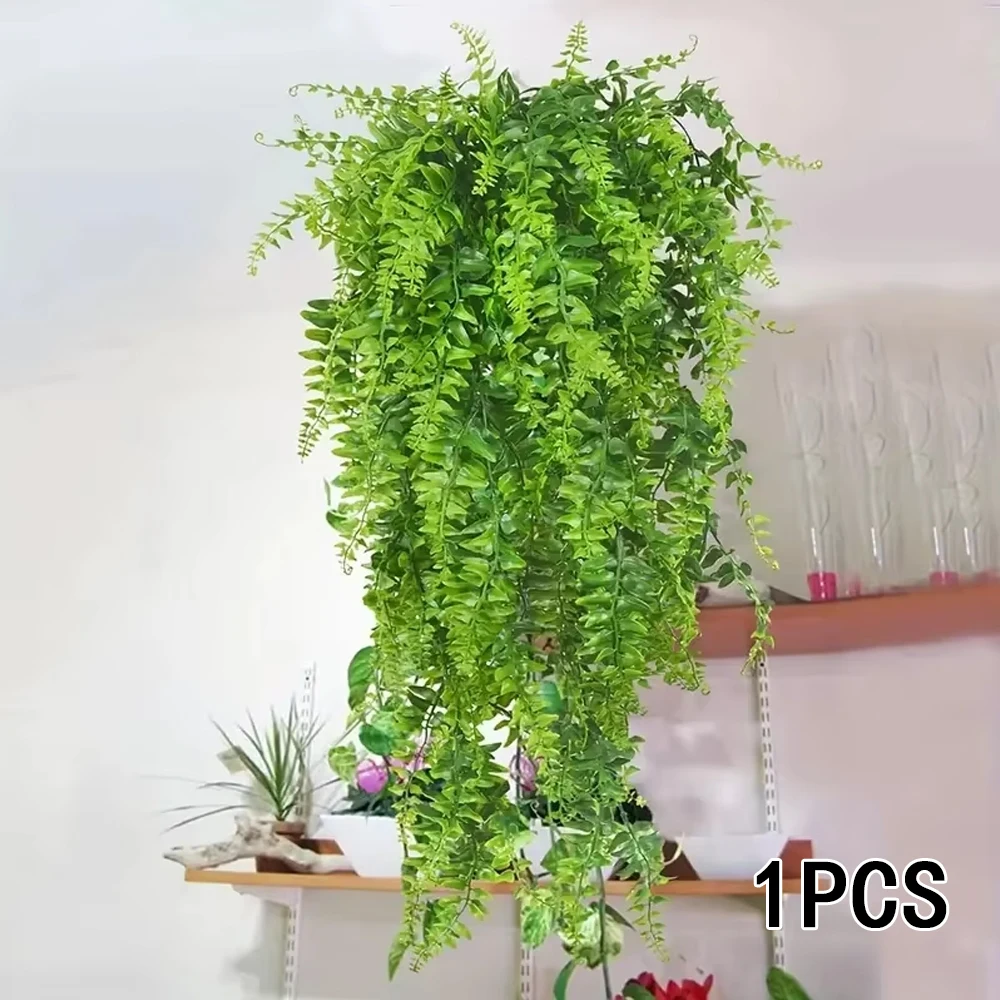 Plantas Artificiales De Helecho Colgante - Para Decorar Paredes, Interior O Exterior, De Plástico
