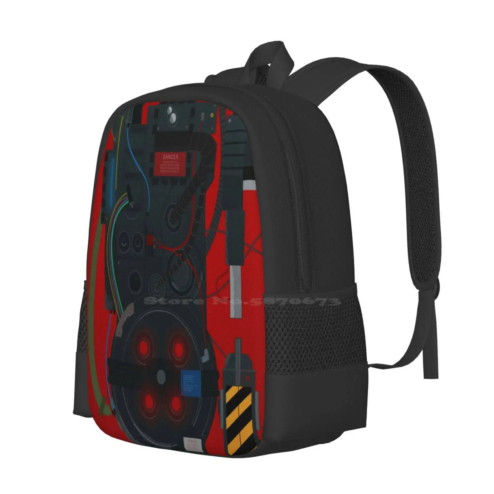 Ghostbusters Proton Pack Pattern Design Laptop Travel School Bags Fanart Film Ghostbusters Proton Pack Bill Murray Trap Peter