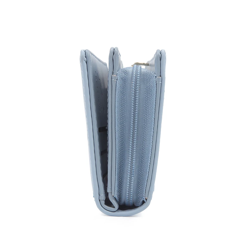 2025 spring new women's short wallet South Korea small fresh solid color buckle folding can expand the student multi-card ticket 4