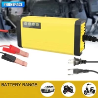 Car Battery Charger, 12V 2A, 220V, Power Puls Repair Charger, Wet Dry Lead Acid Battery, LED Display, Moto Truck Battery Charger