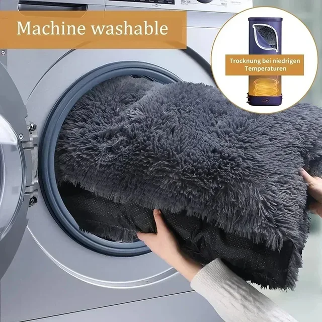 Detachable Dog Bed Mat Plush Winter Warm Pet Blanket Anti-Slip Washable Pet Kennel Puppy Medium Small Pad Dog Accessories 4