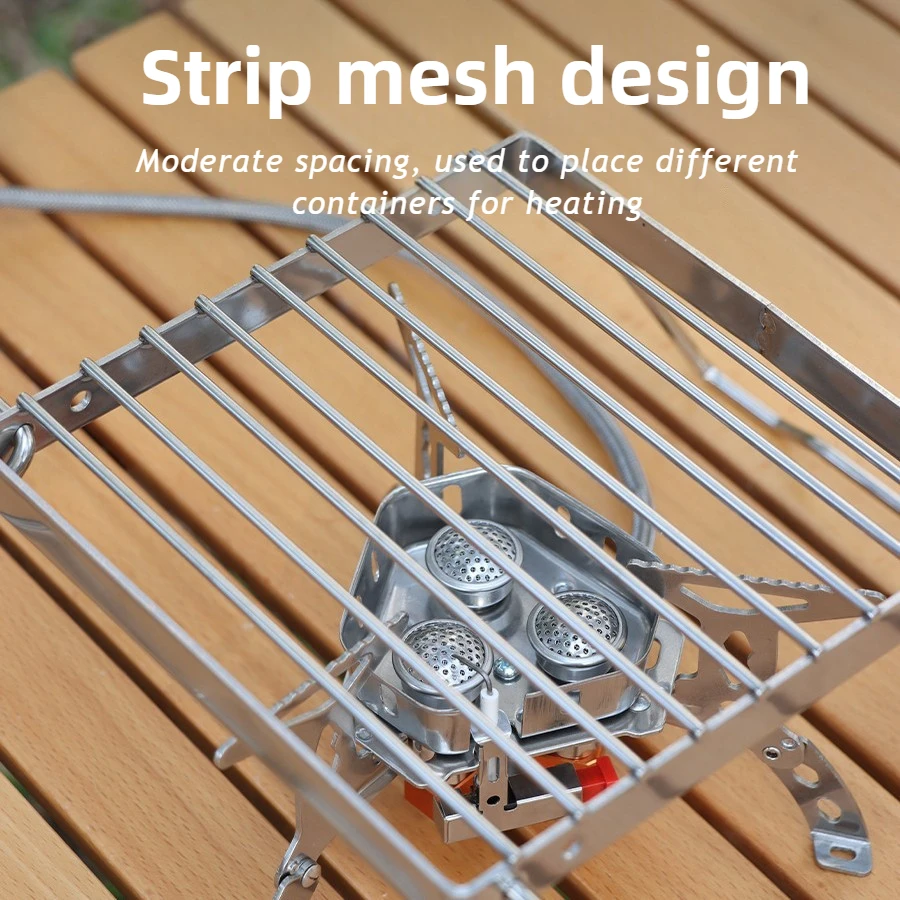 Camping Cookware Set Folding Campfire Grill Stainless Steel Portable Multifunctional High Temperature Corrosion Resistance Outdoor