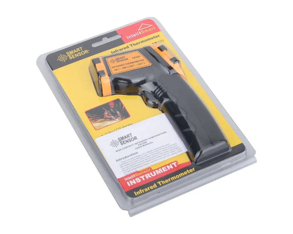 Sdd8decec1eb14de1937301629298a639y Digital Infrared Thermometer Laser Temperature Meter Non-contact Pyrometer Imager Hygrometer IR Termometro Color LCD Light Alarm Mallzona