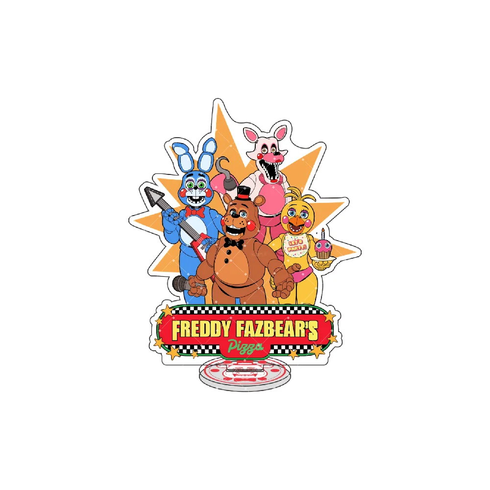 FNaF Acrylic Stand Figure - The Main Cast: Freddy Fazbear & Foxy the Pirate Fox - Unique Christmas Gift & Desk Ornament