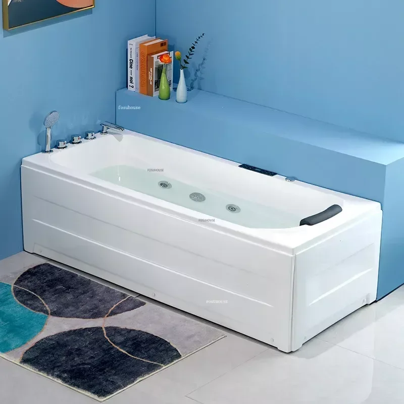 Acrylic Adults Bathtub Bathroom Hydromassage Bathtub Modern Small Apartment Intelligent Constant Temperature Surfing Bathtubs