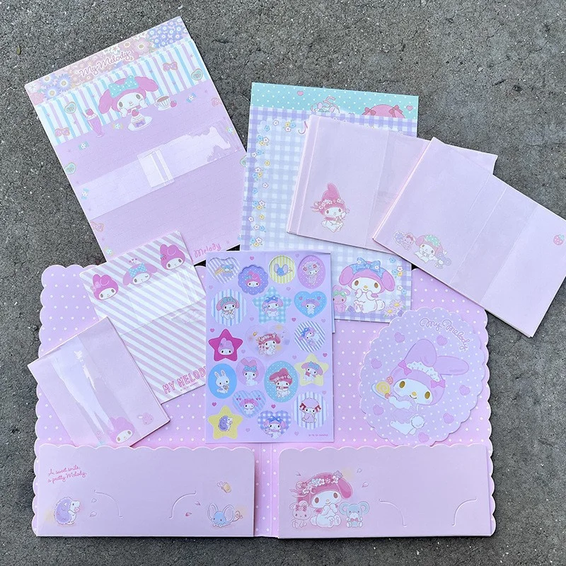 Mailing envelopes Kawaii Sanrio Kitty Melody Cinnamoroll Envelope Set Cute Festival Message birthday greeting cards