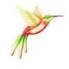 Metal Bird Wall Art Sculpture Big Hummingbird Outdoor Hanging Ornament for Garden/Home Decoration 6