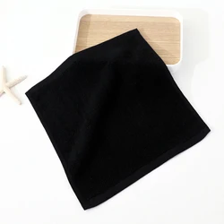 Luxurious Black Microfiber Towels - Ultra - Soft & Highly Absorbent - 25x25cm (Black)