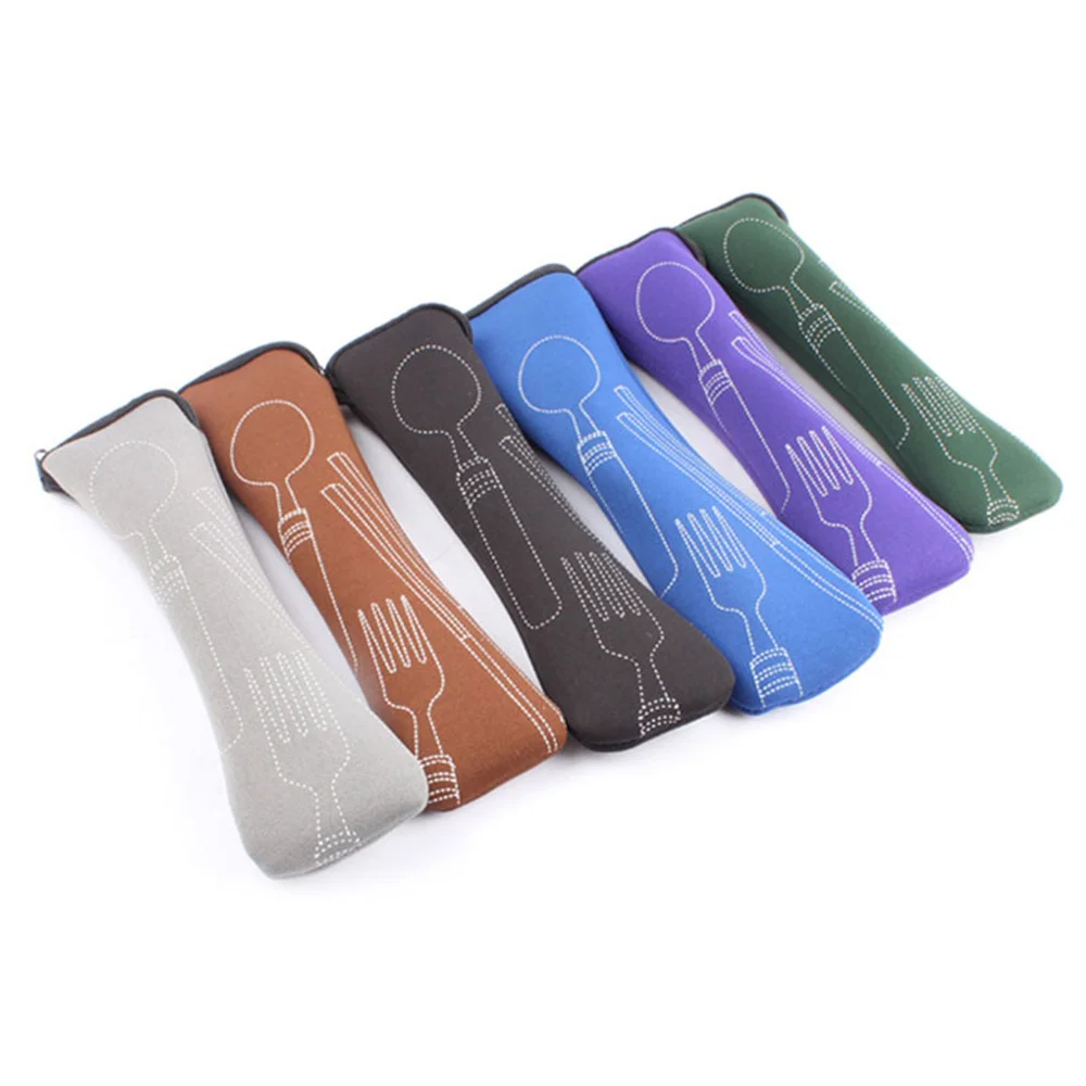 Tableware Storage Bag Cutlery Holder Portable For Spoon Fork Travel Camping Kitchen Utensils