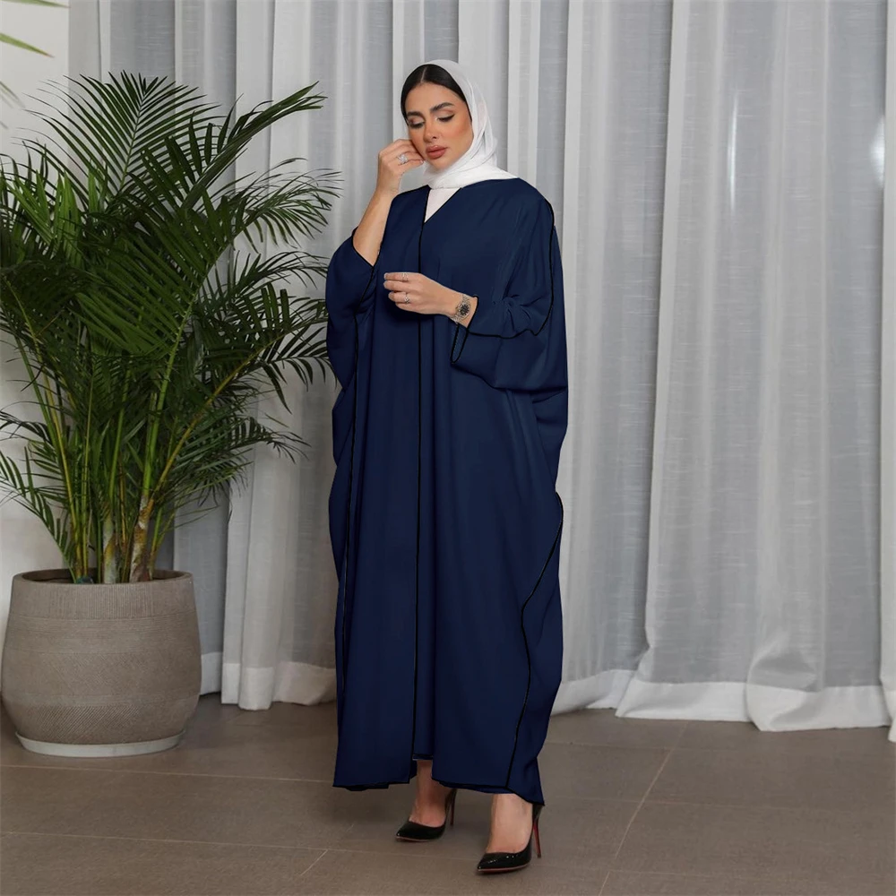 

Ramadan Solid Abaya Dubai Kimono Jalabiya Prayer Clothes For Women Turkey Islam Muslim Modest Dress Robe Longue Musulmane Femme