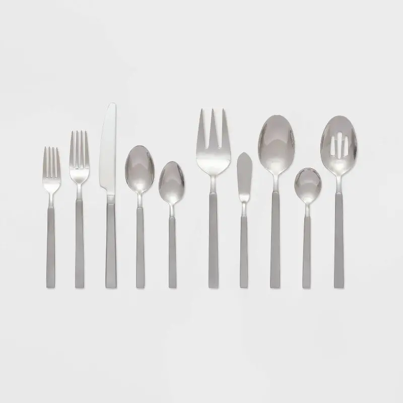 

45pcs Silver Flatware Set