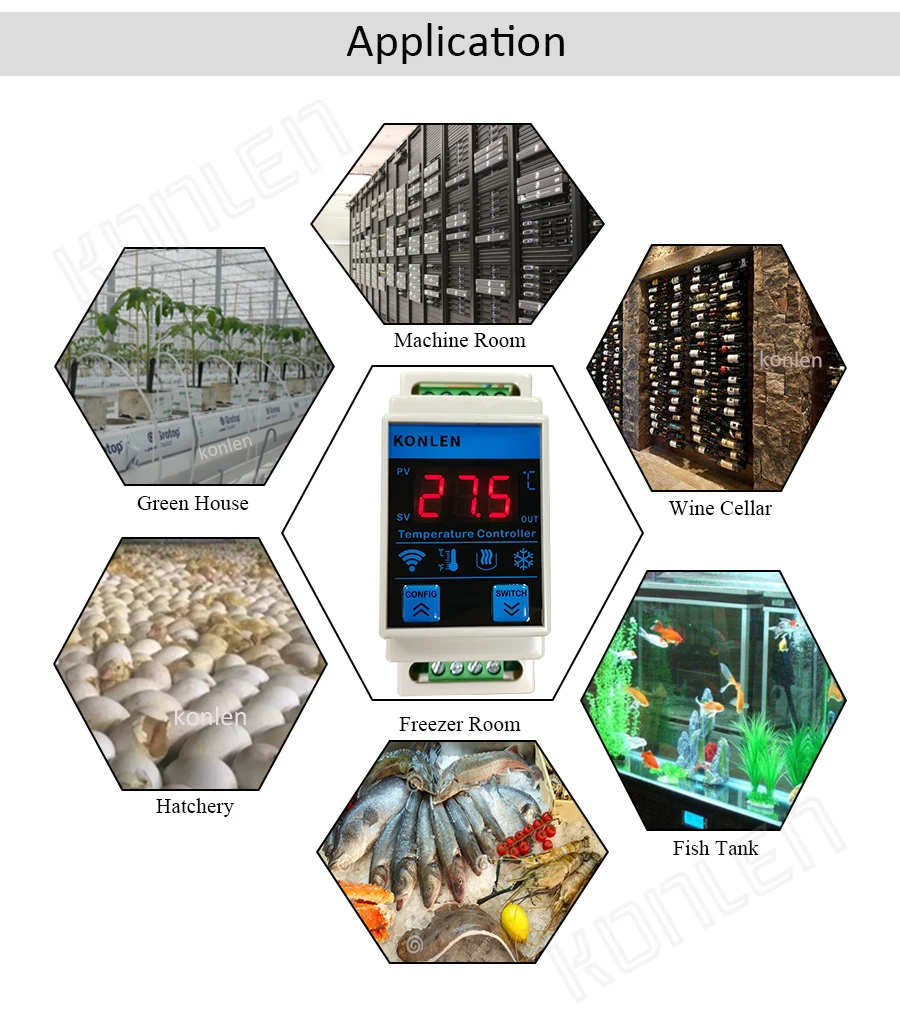 Tuya WIFI temperature Sensor Thermometer Monitor Heating Freezer Controller Room