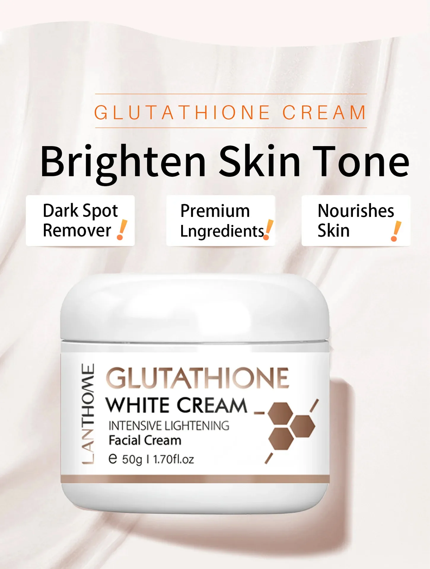 Glutathione Whitening Freckle Face Cream Remove Dark Spots Lighten Melasma Melanin Fade Acne Scars Anti-Aging_voghion.com