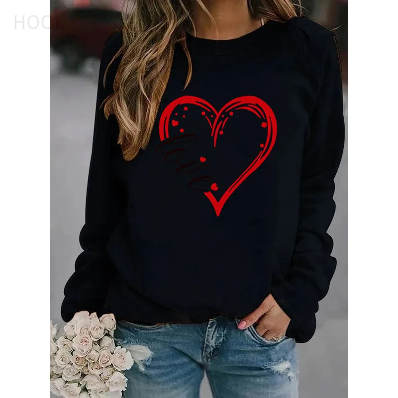 

Fashion Sweatshirt Color Pumpkin Print Crew Neck Thermal T-Shirt Urban Casual Long Sleeve Top Women's Clothing