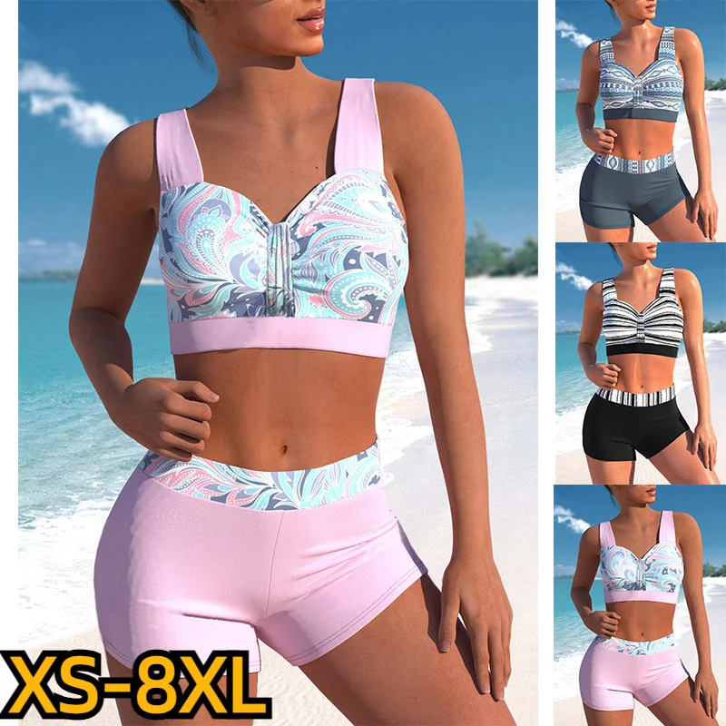 

Summer Female Sexy Beachwear Women Swimsuit Two Piece Set Swim Suit Vintage Bathing Suit Bikini New Design Printing Swimwear