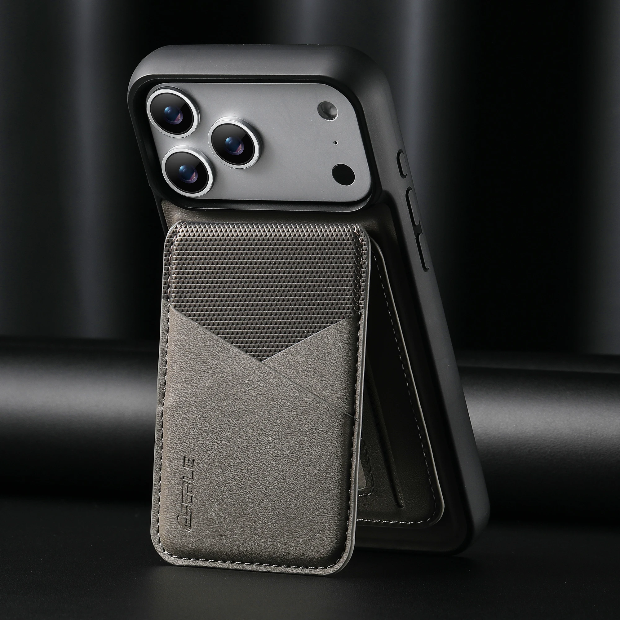 Elegant 2-in-1 Detachable Magnetic Leather Wallet Phone Case with Color-Blocked Card Pocket