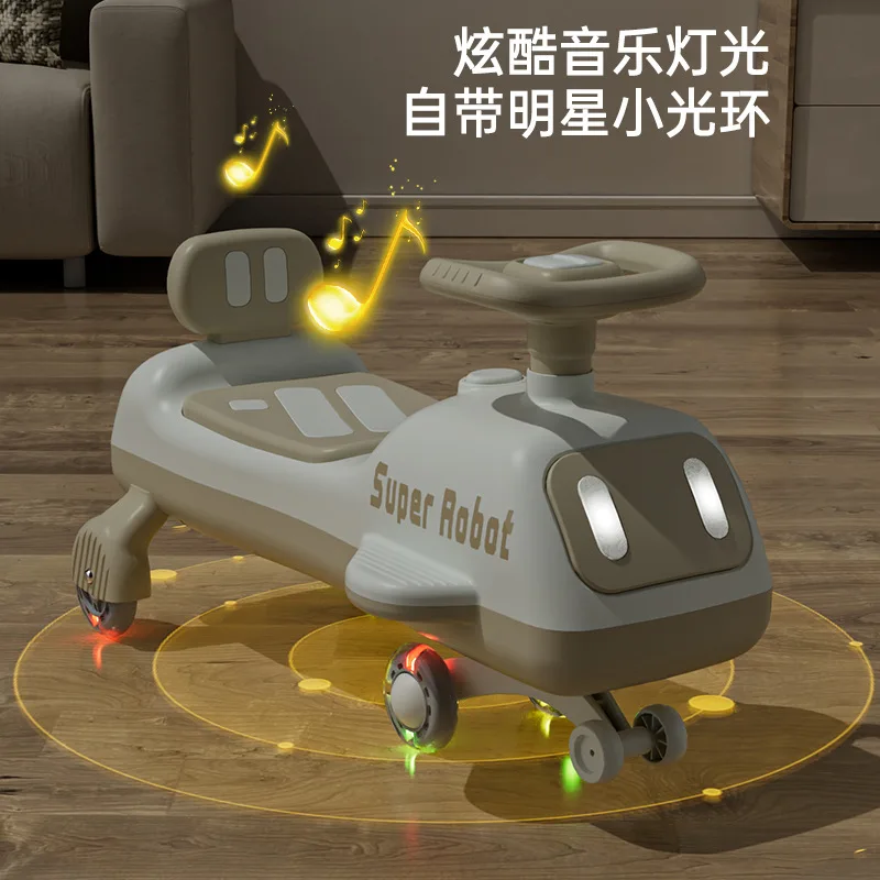 Children's Twist Car New Anti Rollover Silent Universal Wheel Baby Scooter Male and Female Niuniu Scooter