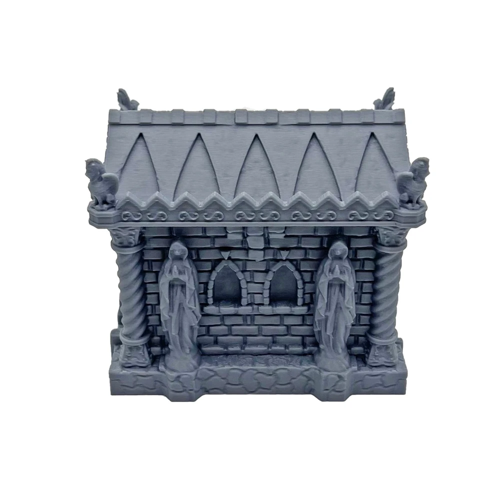 고딕풍 무도색 탈부착식 상단 RPG 지형 모형(D&D 장면 장) 3D 묘지 묘비