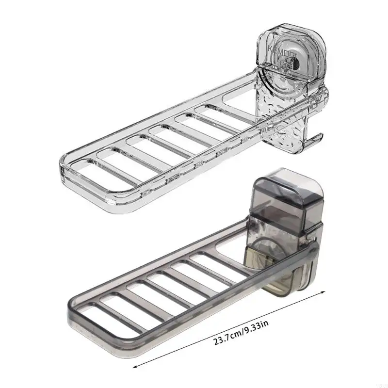U6XB Suction Cup Clothes Hanger Foldable Hanger with Suction Cup Retractable Wall Mounted Clothing Drying Rack 6